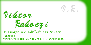 viktor rakoczi business card